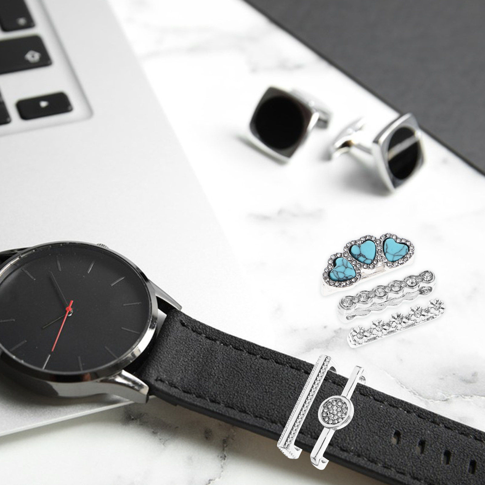 Smartwatches - 5Pcs 프리미엄 합금 시계 밴드 링