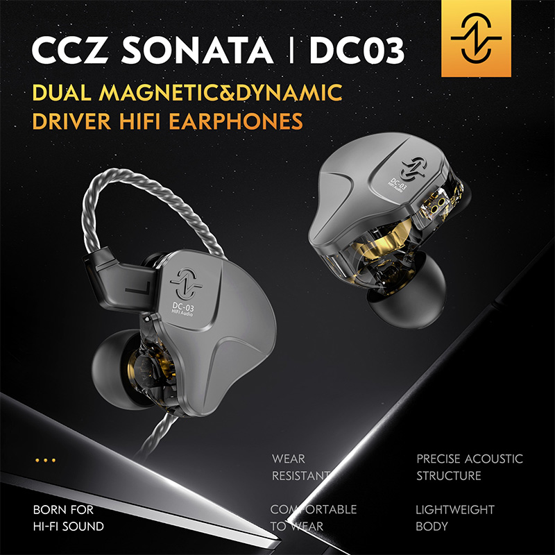 In Ear Monitors For Singers - CCZ DC03 IEM 유선 이어폰 10mm