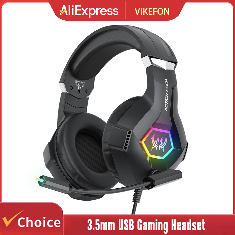 Gaming Headset With Mic Rgb - 마이크가 장착된 게이밍 헤드셋 PC PS4