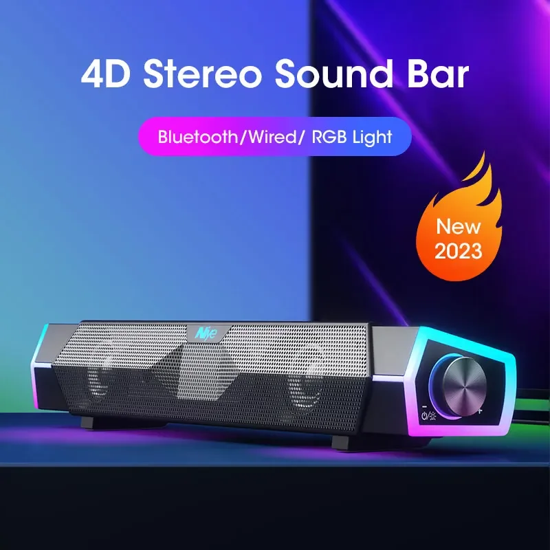 Rgb Computer Soundbar For Pc - 4D 스테레오 사운드 바 PC 스피커