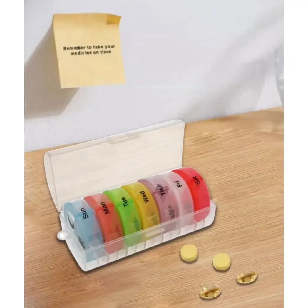Tablets - 1/2개 휴대용 7일 주간 약통, 14칸