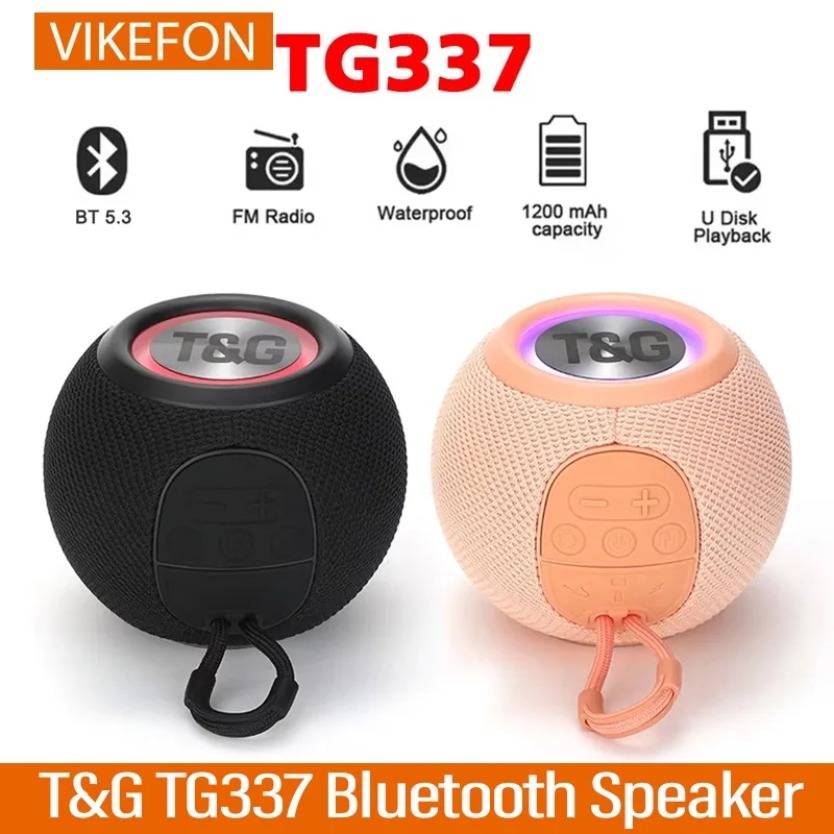 Portable Bluetooth Speaker Waterproof Ipx7 - TG337 TWS 블루투스 스피커 베이스 붐박스