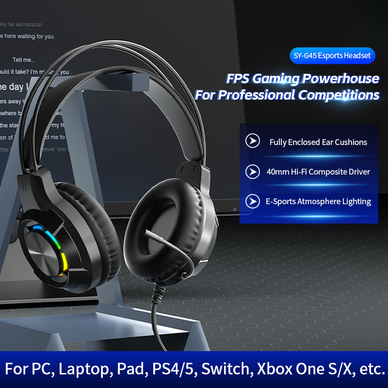 Gaming Headset With Mic Rgb - 게임용 헤드셋 소음 차단 이어폰 게임용