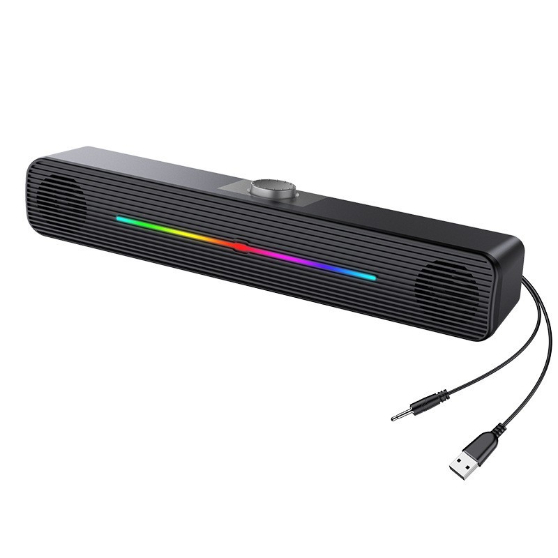 Rgb Computer Soundbar For Pc - E-1407 도매 RGB 조명 무선 스피커