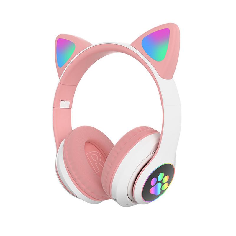 Cat Ear Bluetooth Headset Led - 귀여운 고양이 귀 헤드폰 블루투스 무선