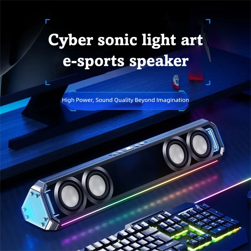 Rgb Computer Soundbar For Pc - 게이밍 사운드바 (RGB 조명, 30W E-스포츠