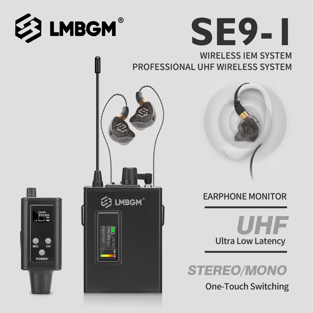 In Ear Monitors For Singers - LMBGM SE9 UHF 무선 인이어 모니터