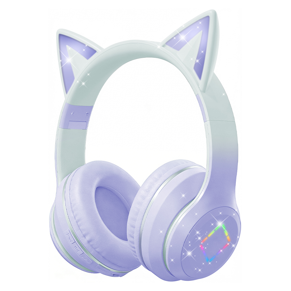 Cat Ear Bluetooth Headset Led - 귀엽고 깜찍한 고양이 귀 모양 무선