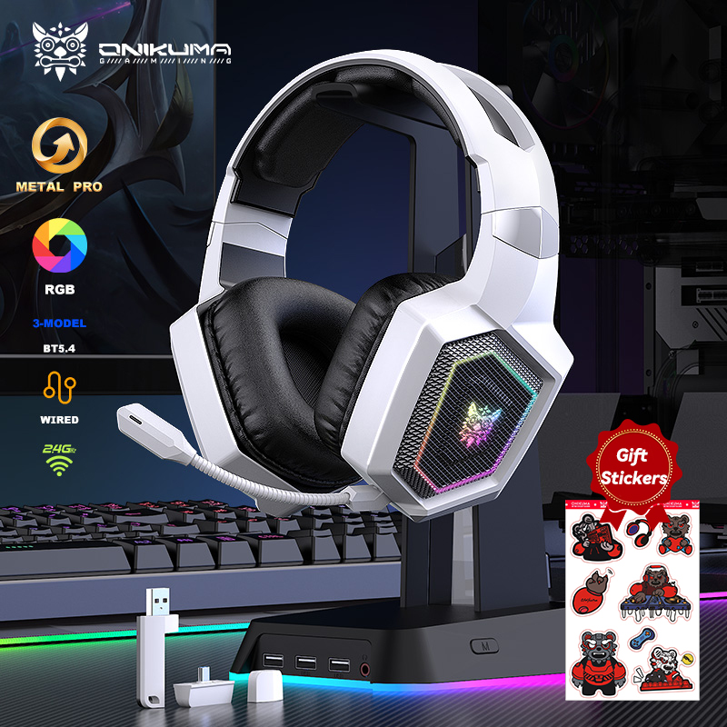Gaming Headset With Mic Rgb - ONIKUMA PS5 PS4 PC Mac 용