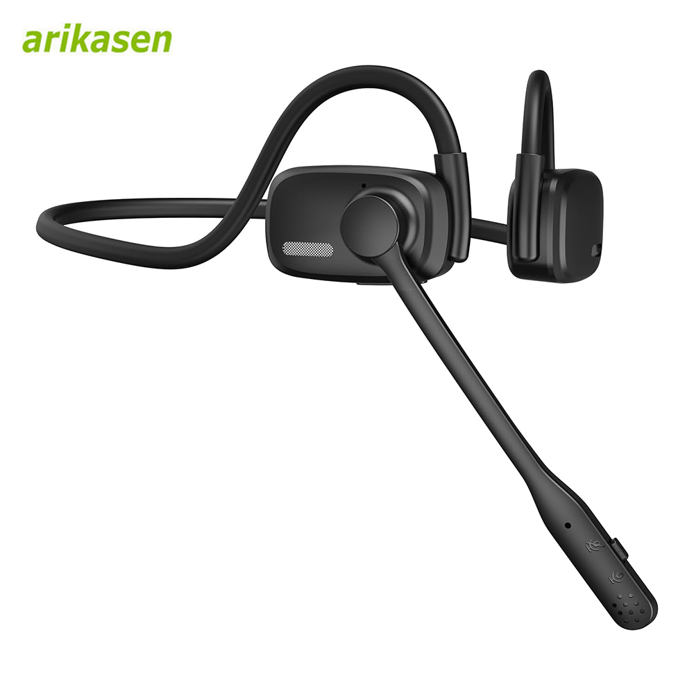 Open Ear Air Conduction Headphones - 마이크 붐이 있는 블루투스 헤드셋 소음