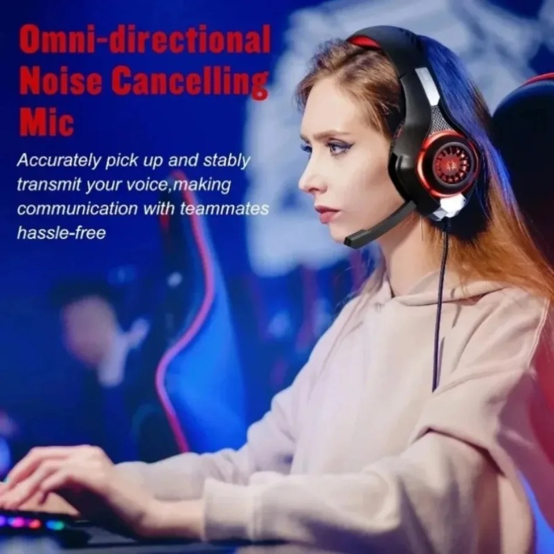 유선 게이밍 헤드셋 오버이어 노이즈 캔슬링 마이크 RG - Gaming Headset With Mic Rgb 리뷰 및 가격