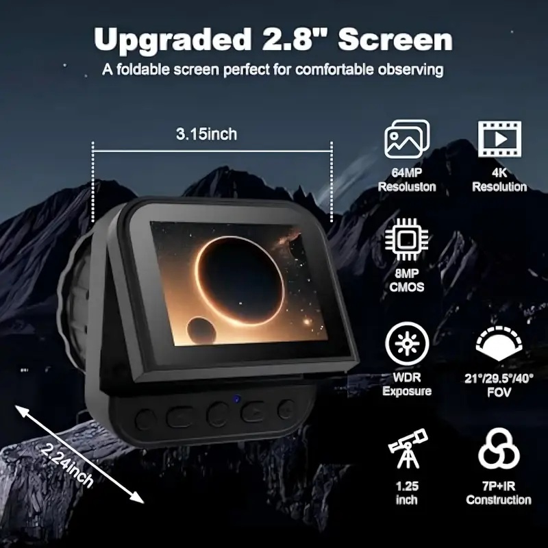 64MP 2.8인치 화면 4K 전자 아이피스 카메라,  - Cameras 리뷰 및 가격