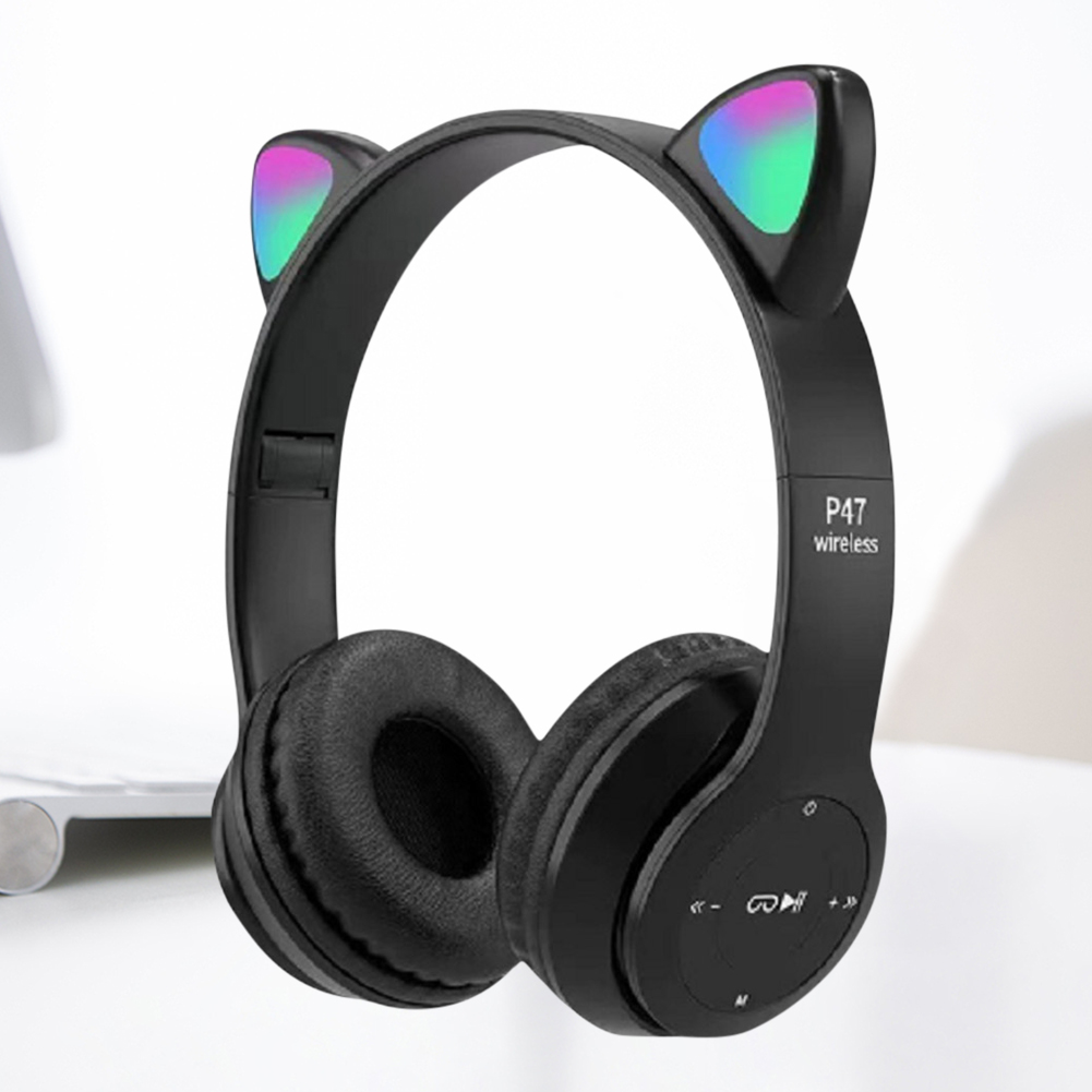 플래시 라이트 귀여운 고양이 귀 무선 헤드폰 마이크 R - Cat Ear Bluetooth Headset Led 리뷰 및 가격
