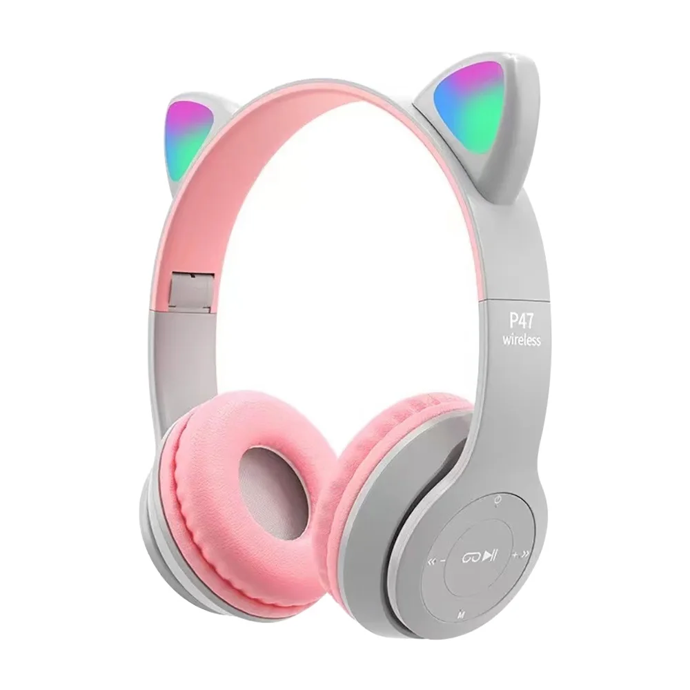 귀여운 고양이 귀 블루투스 호환 헤드셋 LED 무선 헤 - Cat Ear Bluetooth Headset Led 리뷰 및 가격