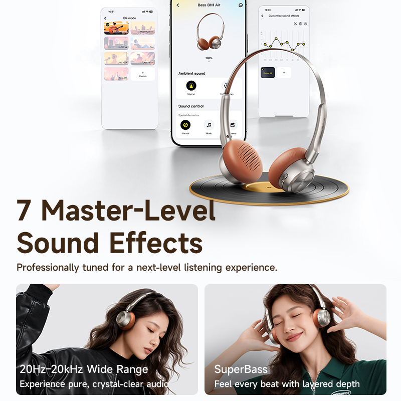 베이스어스 BH1 에어 무선 헤드폰 블루투스 6.0 E - Anc Wireless Over Ear Headphones 리뷰 및 가격