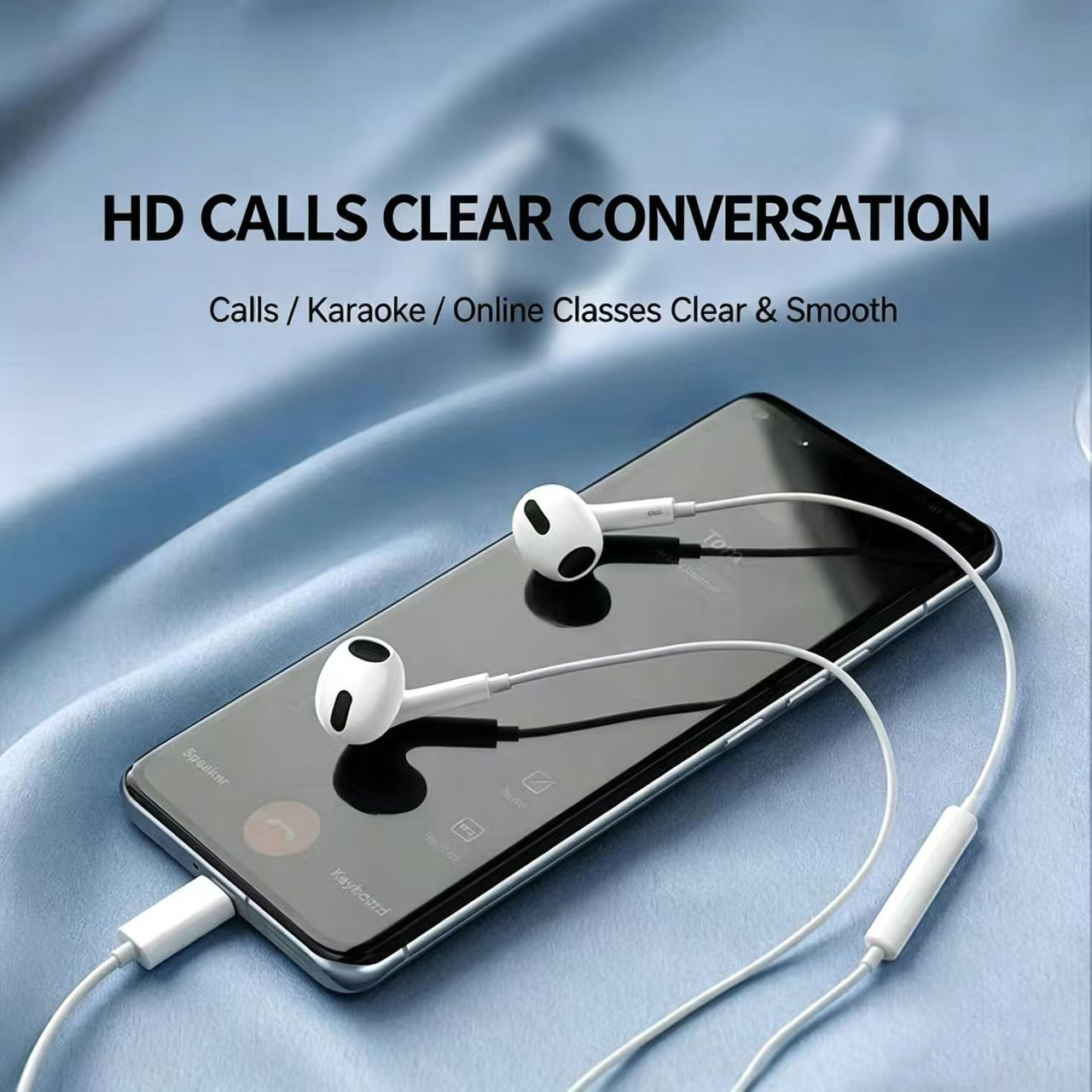 유선 하프 인이어 헤드폰 타입-C 및 3.5mm 잭 이 - Type C Wired Earphones With Mic 리뷰 및 가격