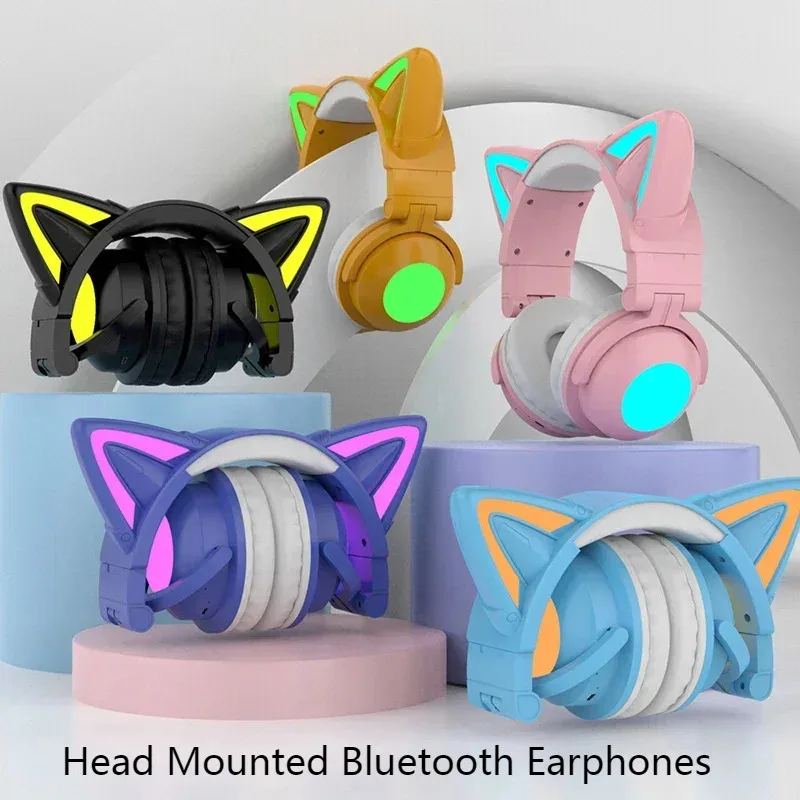 새로운 ZW068 블루투스5.0 헤드폰 무선 헤드셋 H - Cat Ear Bluetooth Headset Led 리뷰 및 가격