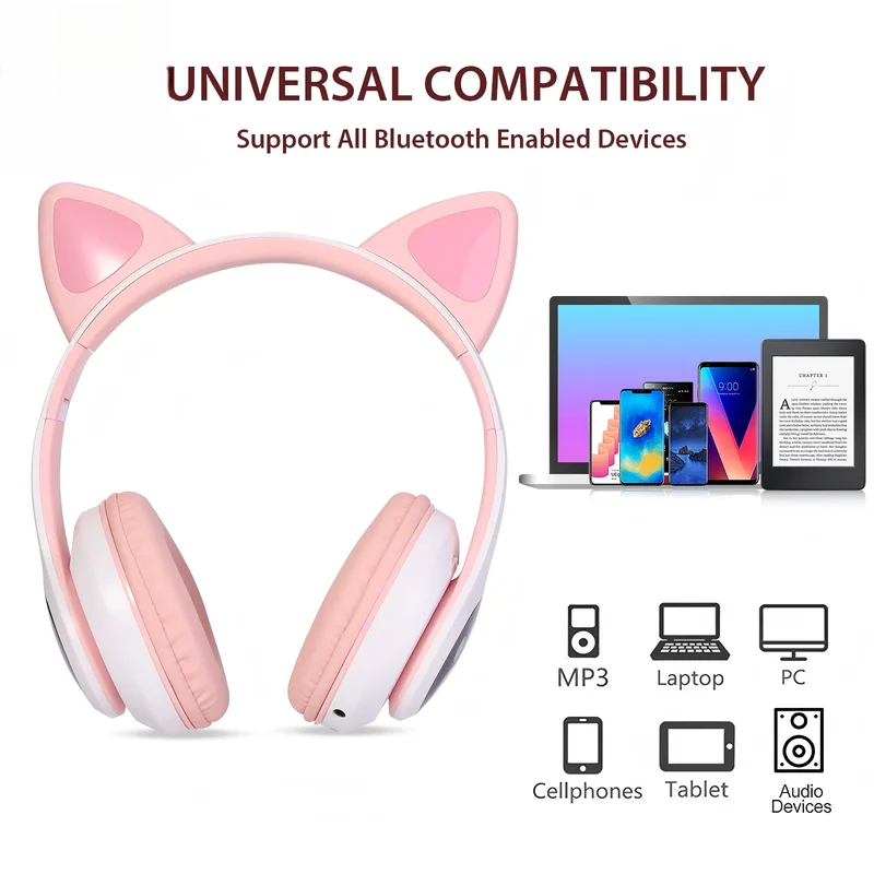 T28 무선 블루투스 헤드폰, LED 발광 고양이 귀  - Cat Ear Bluetooth Headset Led 리뷰 및 가격