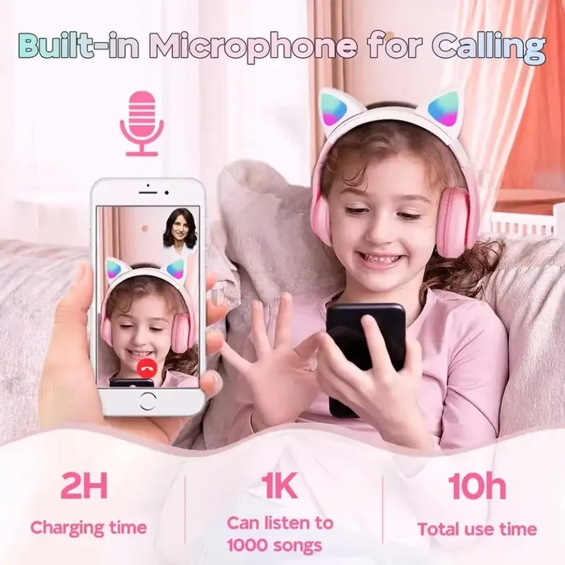 T28 무선 블루투스 헤드폰, LED 발광 고양이 귀  - Cat Ear Bluetooth Headset Led 리뷰 및 가격
