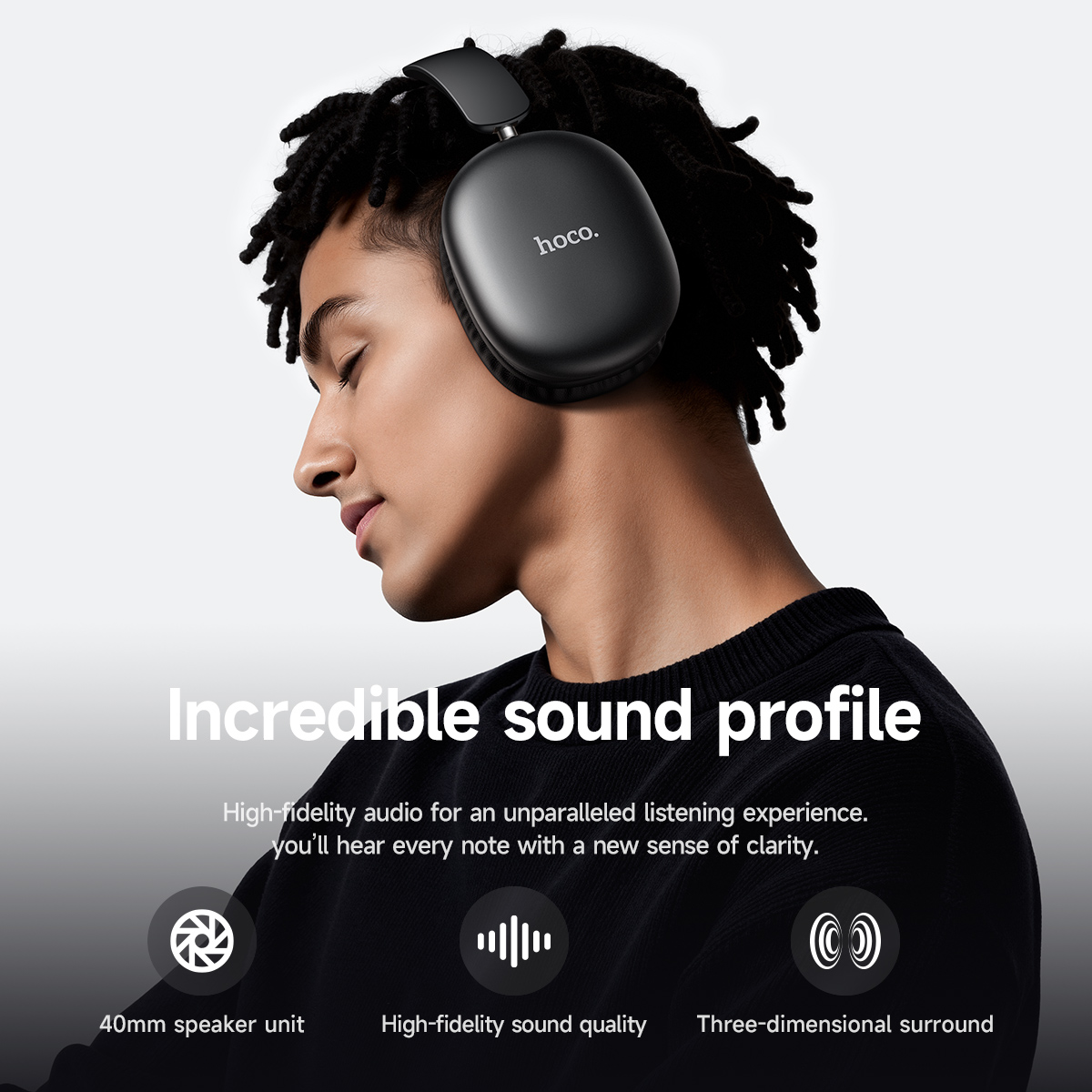 HOCO W73 접이식 블루투스 6.0 헤드폰 오버 이 - Anc Wireless Over Ear Headphones 리뷰 및 가격
