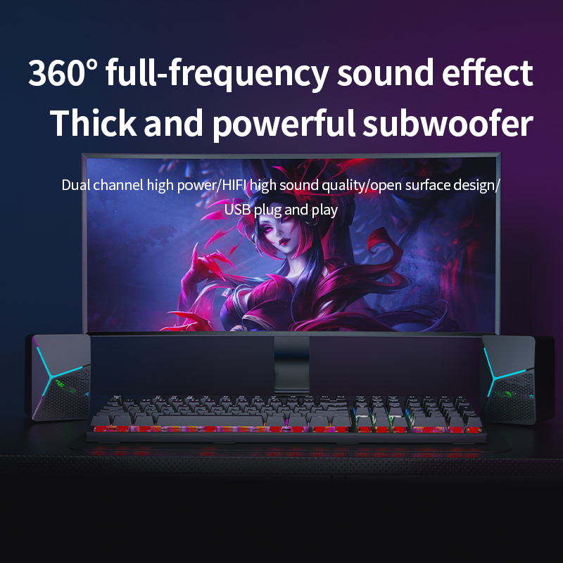 RGB 게이밍 컴퓨터 스피커 유선 사운드바 HIFI 스 - Rgb Computer Soundbar For Pc 리뷰 및 가격