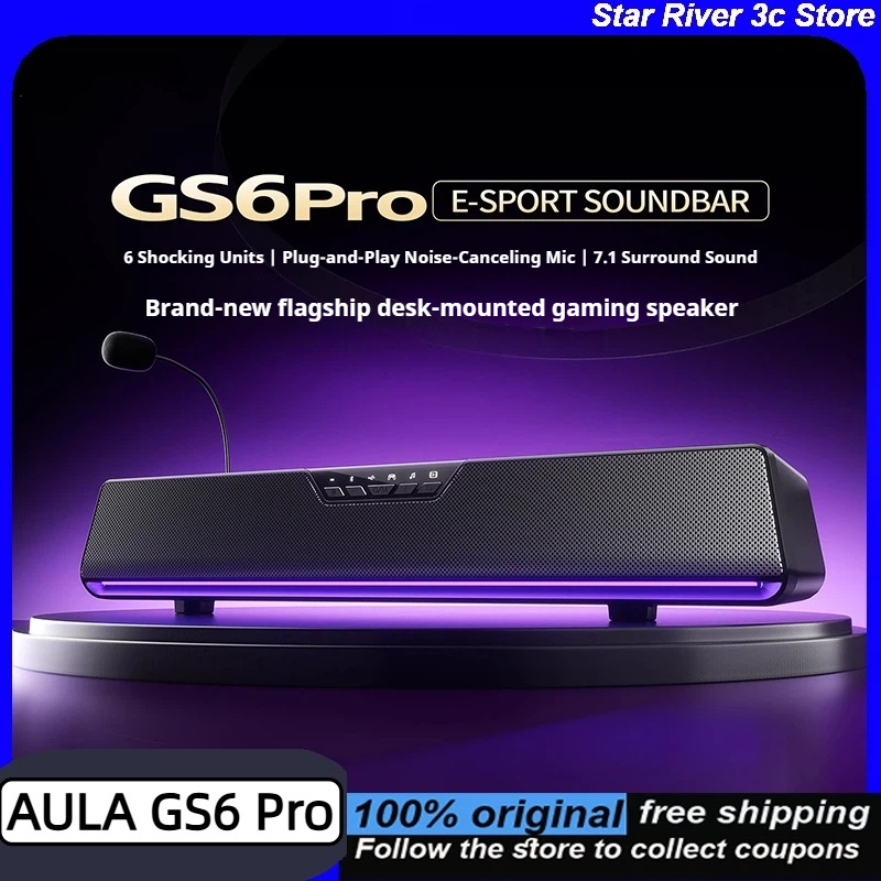 AULA GS6 Pro 무선 게이밍 e스포츠 사운드바  - Rgb Computer Soundbar For Pc 리뷰 및 가격