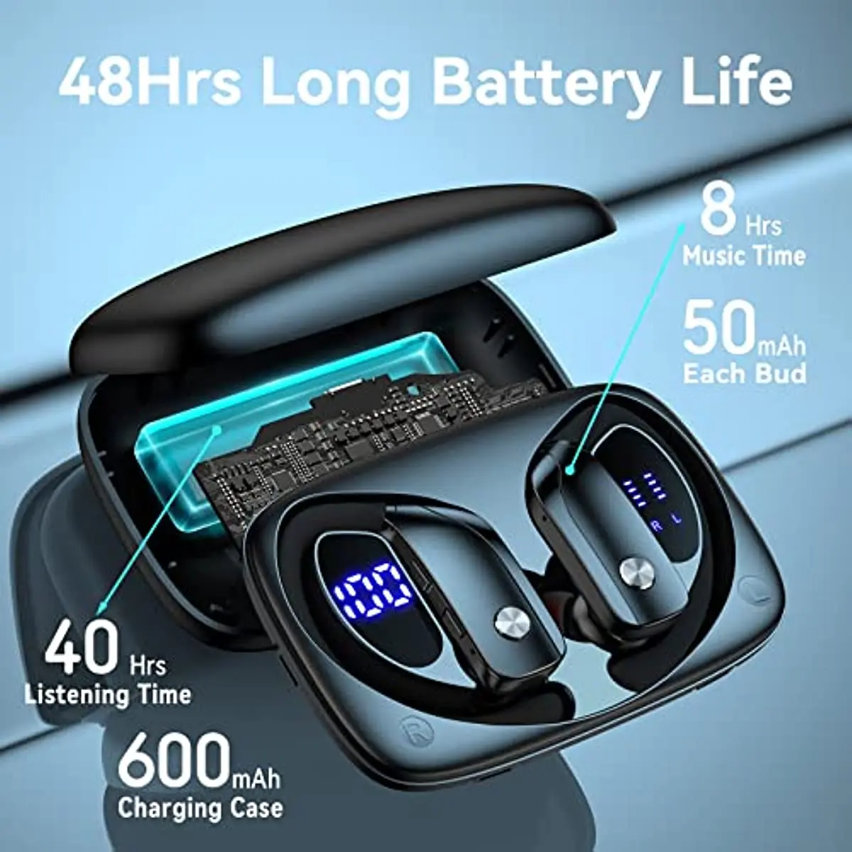 무선 이어버드 블루투스 헤드폰 48시간 재생 스포츠 이 - Open Ear Air Conduction Headphones 리뷰 및 가격