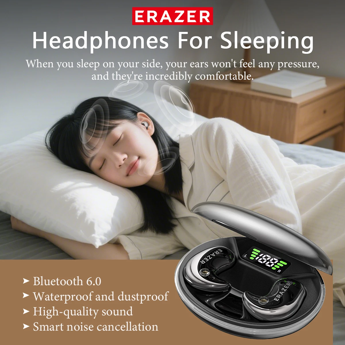 EARZER XF58 인이어 블루투스 헤드폰 마이크 내 - Sleep Mask Headphones Bluetooth 리뷰 및 가격