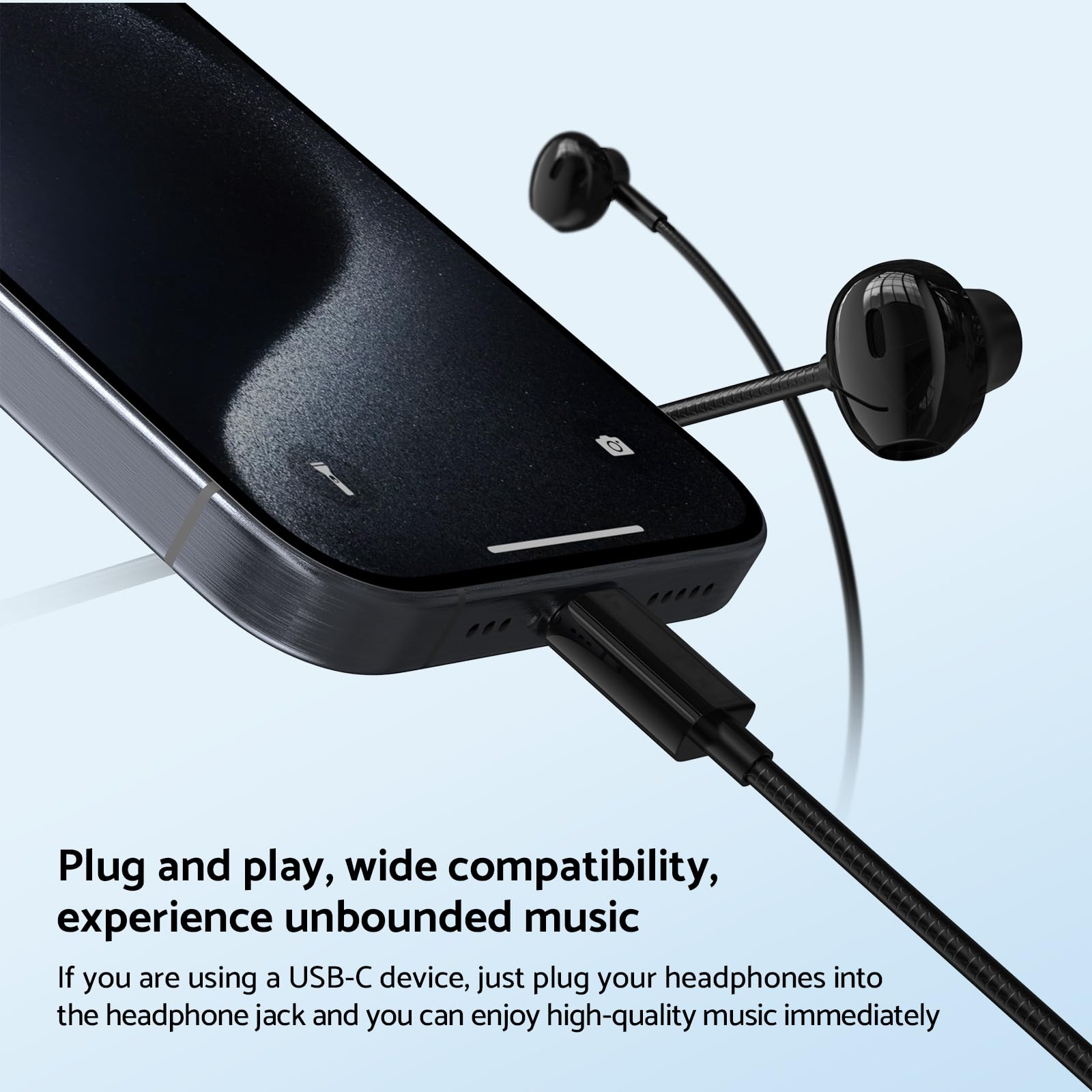 인이어 유선 헤드폰 HiFi 음악 이어버드 핸즈프리 이 - Type C Wired Earphones With Mic 리뷰 및 가격