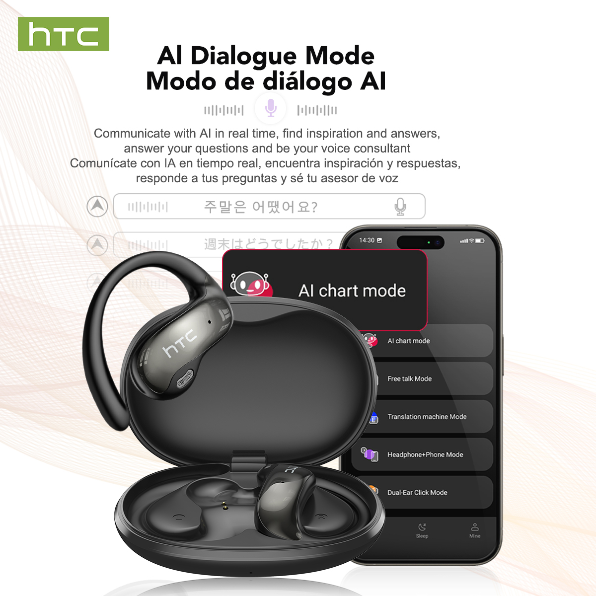 HTC NE19 블루투스 이어폰 AI OWS 스포츠 무 - Sleep Mask Headphones Bluetooth 리뷰 및 가격