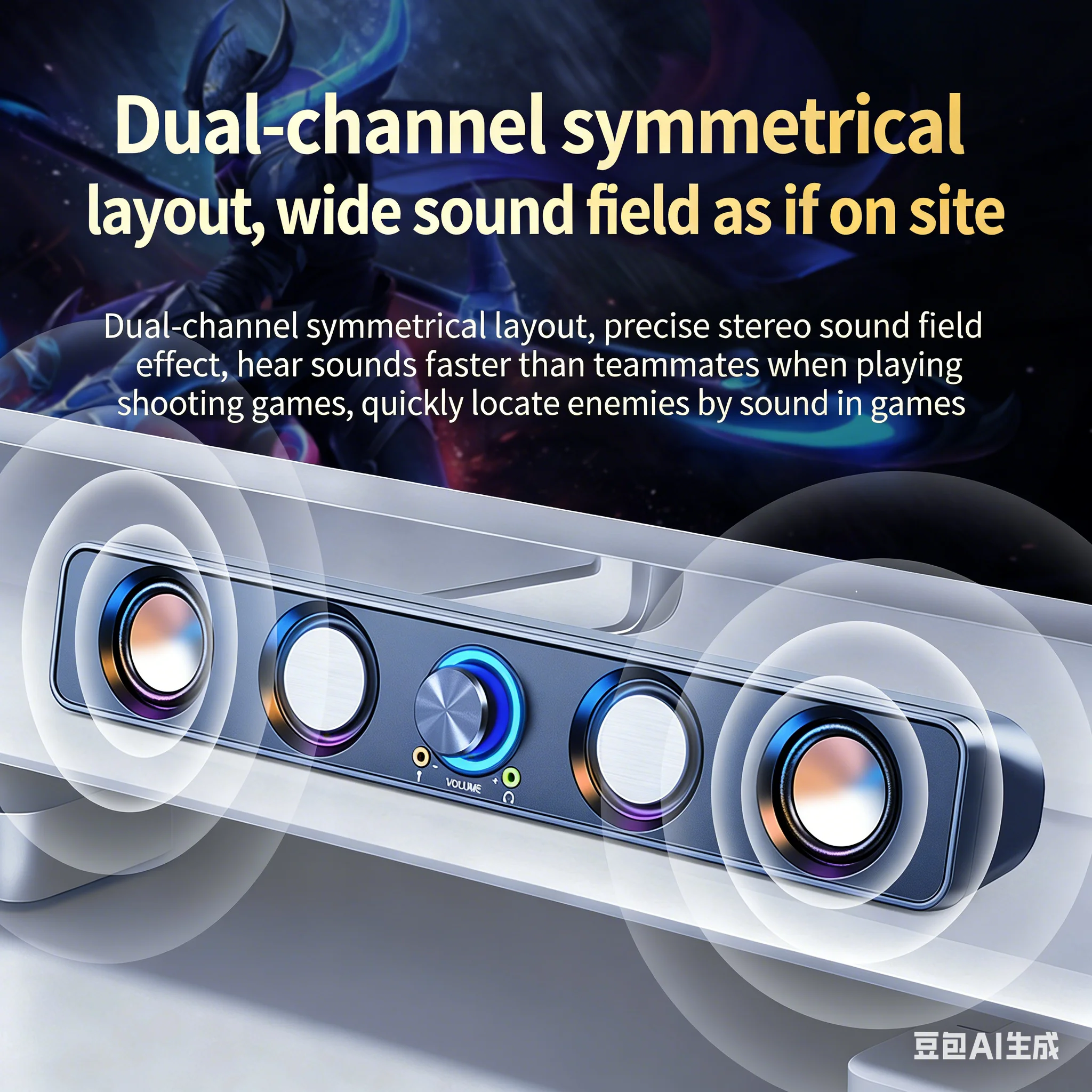 홈시어터 스피커 시스템 사운드바 RGB 데스크탑 마이크 - Rgb Computer Soundbar For Pc 리뷰 및 가격