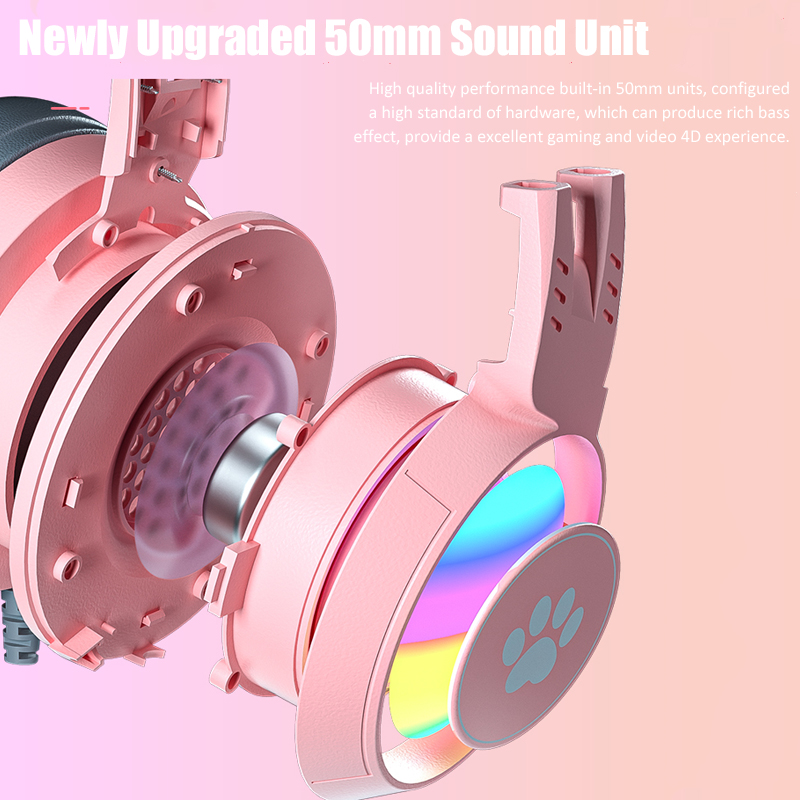 귀여운 고양이 귀 게임용 헤드폰, 마이크 포함, 소음  - Gaming Headset With Mic Rgb 리뷰 및 가격
