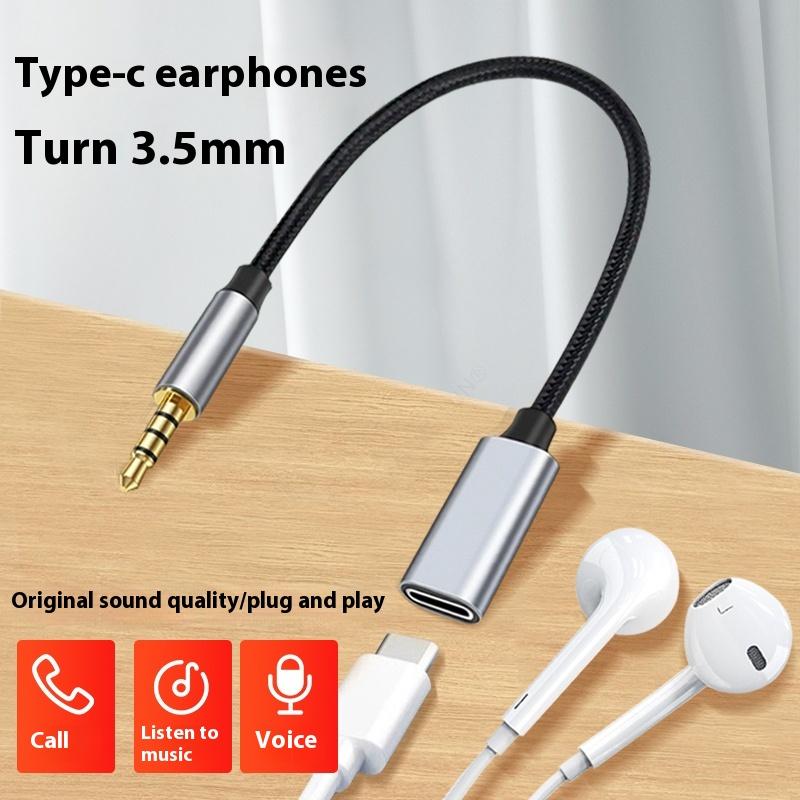 USB C 포트 케이블 변환 이어폰 마이크 3.5mm  - Type C Wired Earphones With Mic 리뷰 및 가격