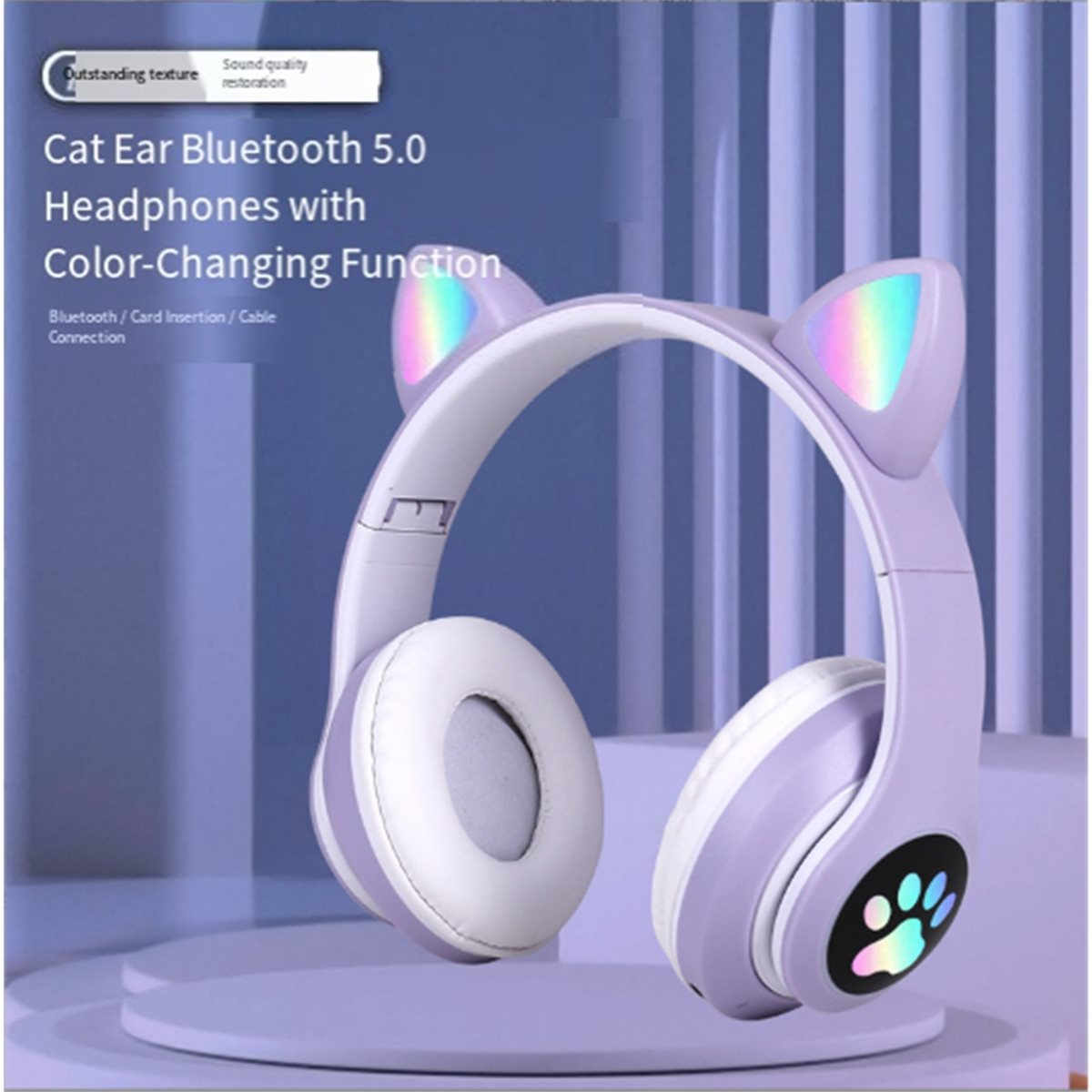DT75BG 귀여운 고양이 귀 블루투스 호환 헤드셋 L - Cat Ear Bluetooth Headset Led 리뷰 및 가격